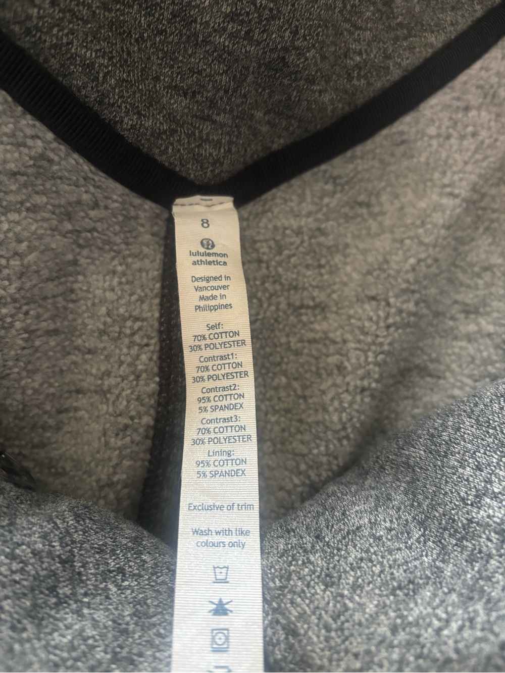 Lululemon Karmacollected Jacket in Heathered Speckled Black Size: 8 - Picture 11 of 12